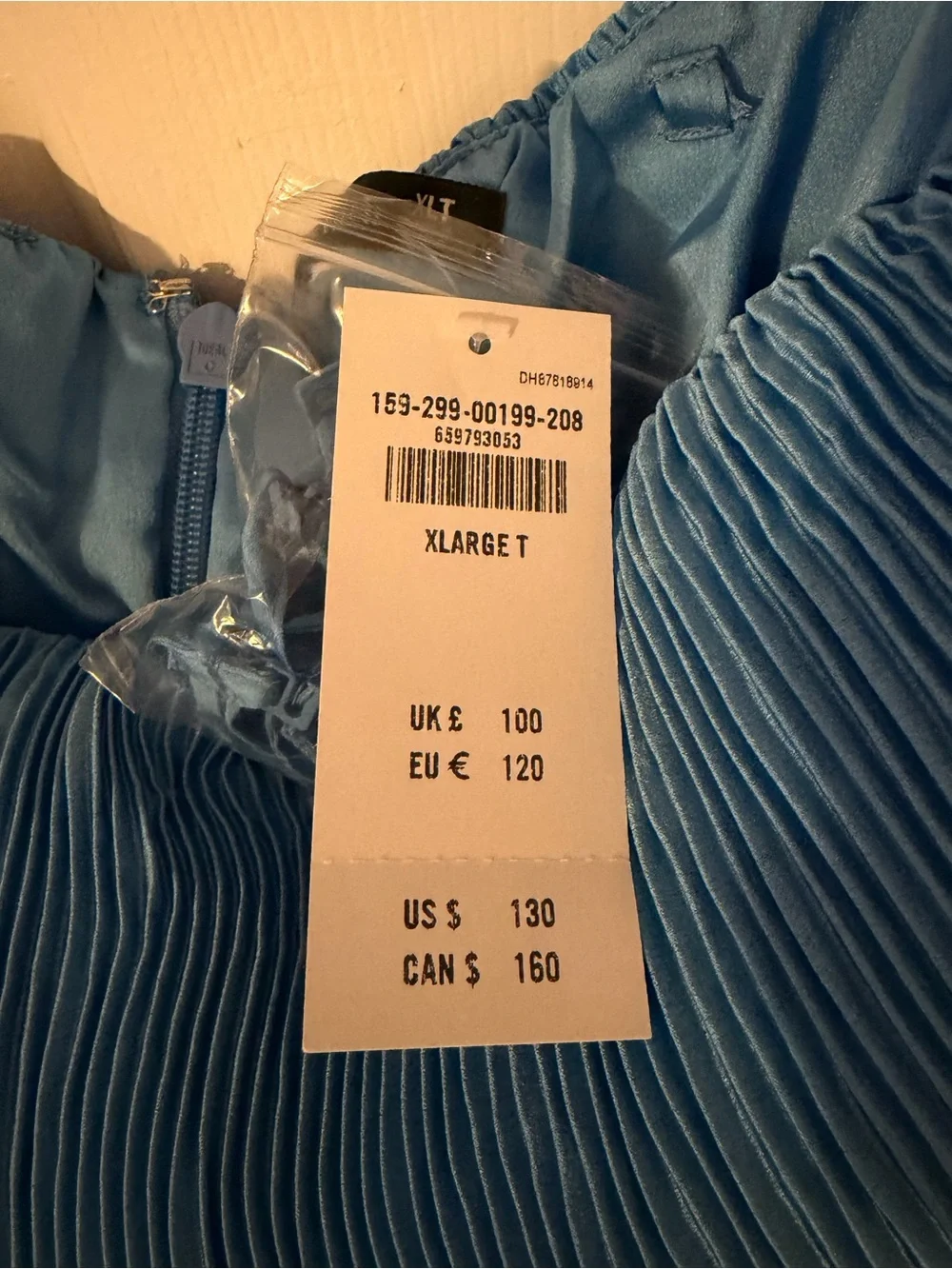 Abercrombie & Fitch Teal Blue Pleated Maxi Dress